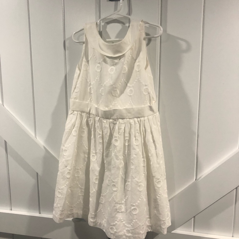 Janie and Jack White Eyelet-Like Dress